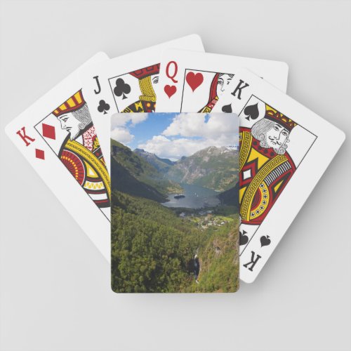 Geiranger Fjord landscape Norway Playing Cards