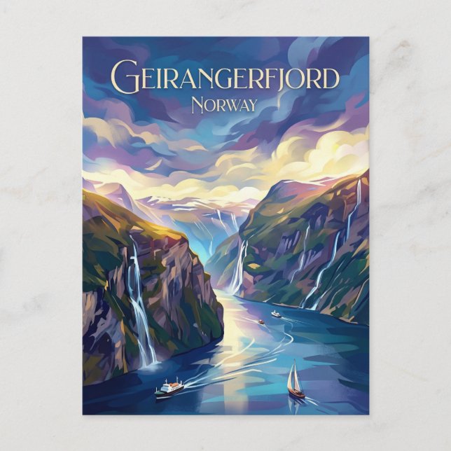 Geirangerfjord Norway Postcard (Front)