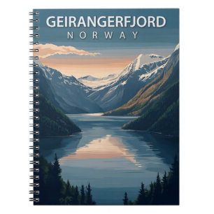 Geirangerfjord Norway Scandinavia Vintage Travel Notebook