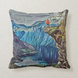 Geirangerfjord Throw Pillow