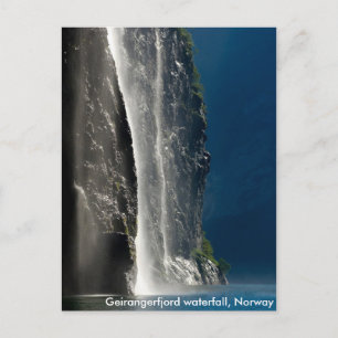 Geirangerfjord waterfall, Norway Postcard