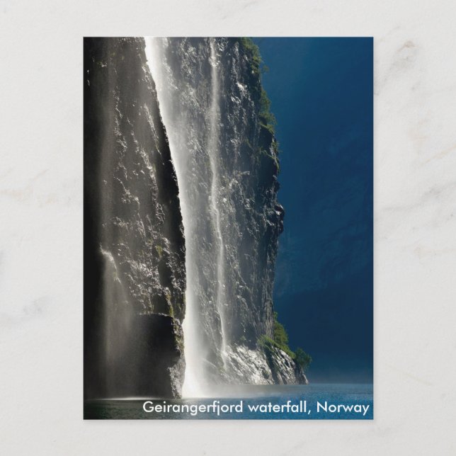 Geirangerfjord waterfall, Norway Postcard (Front)