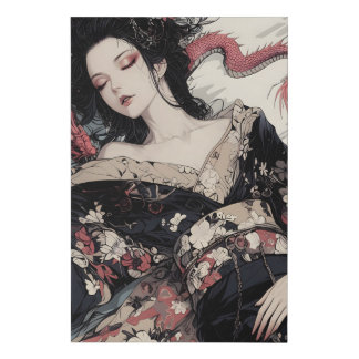 Geisha 071423 faux canvas print