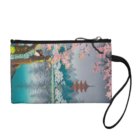 Geisha and Cherry Tree, Ueno Park japanese scenery Coin Purse (Front)