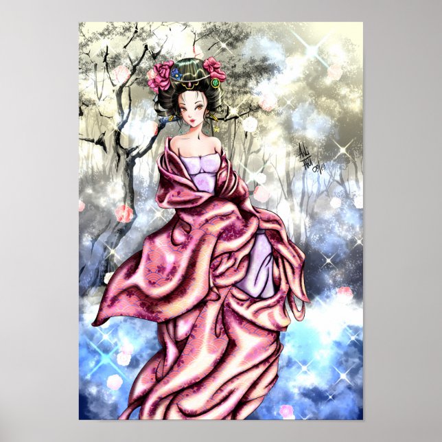 Geisha anime art poster (Front)