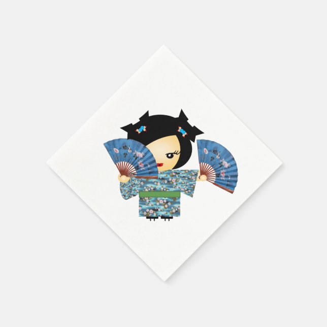 Geisha Blue Napkins (Corner)