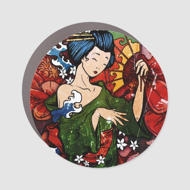 Geisha Car Magnet (Front)