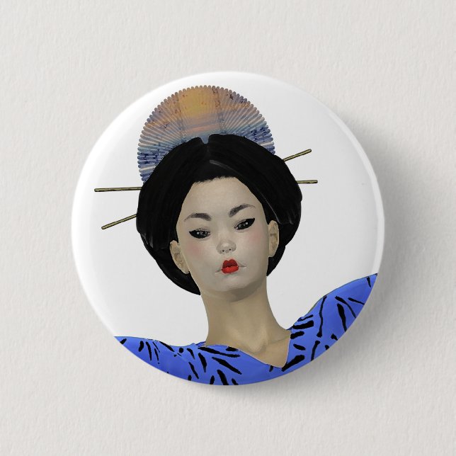 Geisha Customizable Button (Front)
