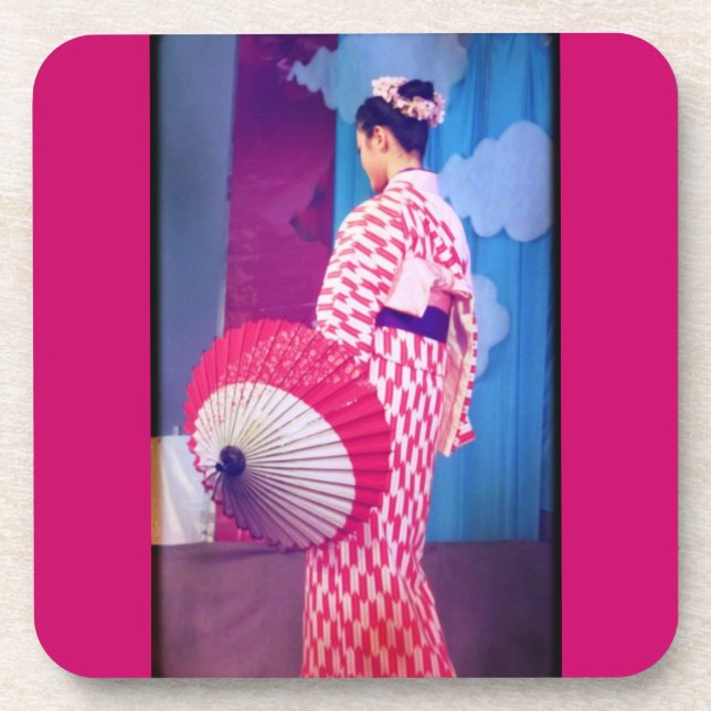 Geisha Dance Beverage Coaster (Front)