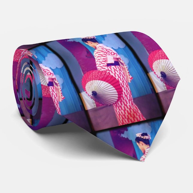 Geisha Dance Neck Tie (Rolled)