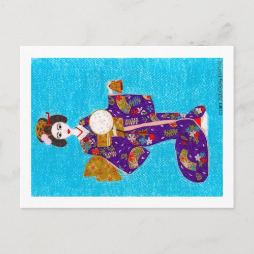 Geisha Doll Postcard