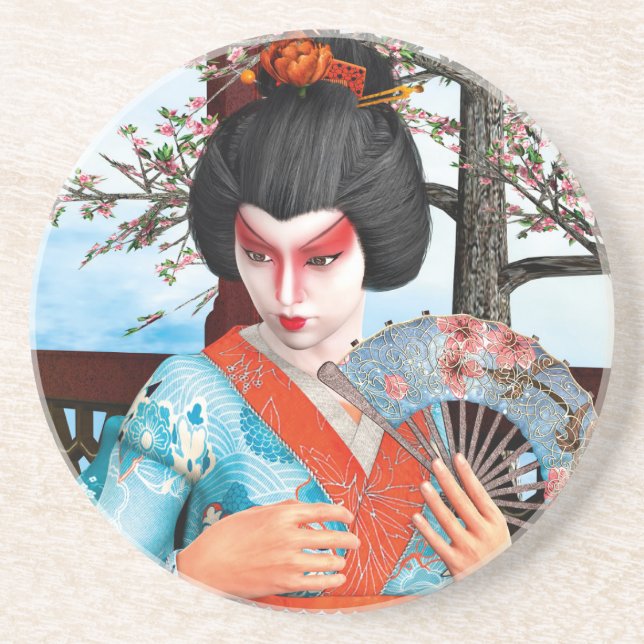Geisha Drink Coaster (Front)