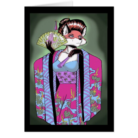 Geisha Fox Card (Front)