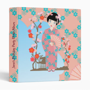 Geisha girl birthday party binder
