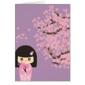 Geisha Girl Cherry Blossom cartoon customizable (Front)