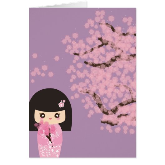 Geisha Girl Cherry Blossom cartoon customizable (Front)