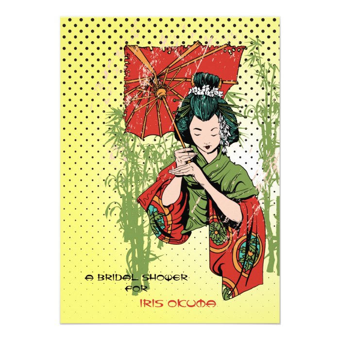 Geisha Girl Invitation