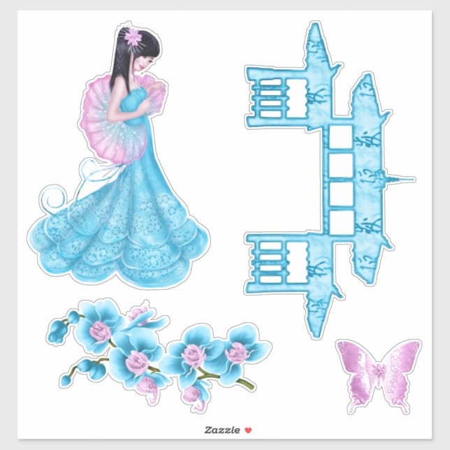 Geisha Girl Sticker (Sheet)