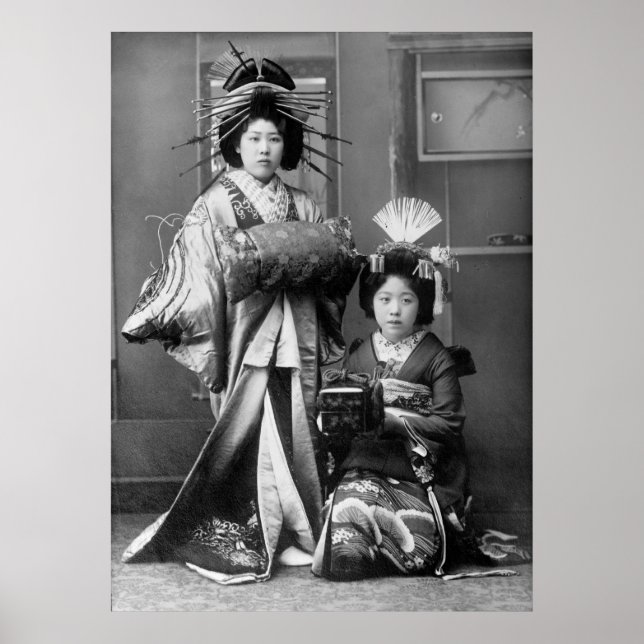 Geisha Girls, early 1900s Poster (Front)