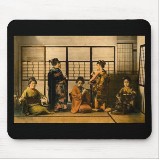 Geisha Girls Magic Lantern Slide Mouse Pad