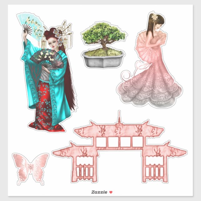 Geisha Girls Sticker (Sheet)