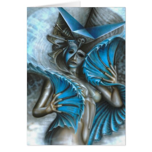 Geisha in blue cards (Front)