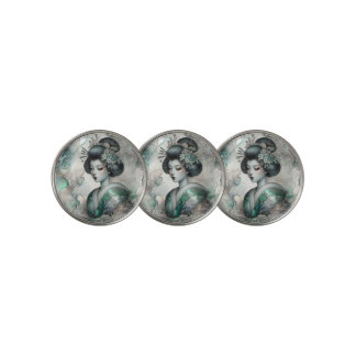 Geisha in Green Design Series #2 Golf Ball Marker
