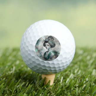 Geisha in Green Design Series #2 Golf Balls