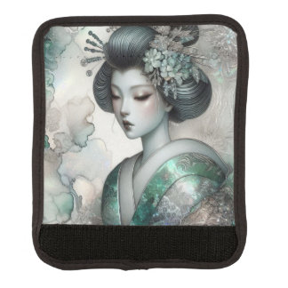 Geisha in Green Design Series #2 Luggage Handle Wrap