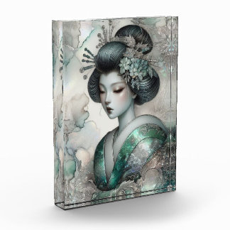Geisha in Green Design Series #2 Photo Block