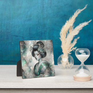 Geisha in Green Design Series #2 Plaque