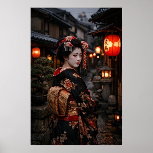 Geisha in Kyoto Poster (Front)