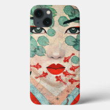 Geisha-Inspired Customizable Phone Case - Elegant