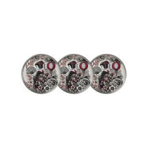 Geisha-Inspired Golf Ball Markers