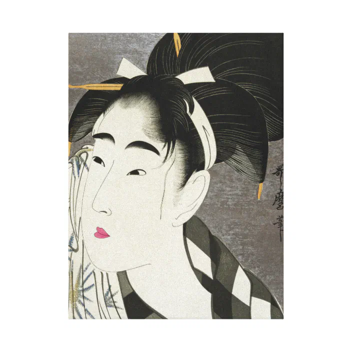 Picture Asian Oriental Art Vintage Traditional Japanese Geisha Framed Print 