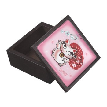 Geisha Kitty Gift Box by FluffShop at Zazzle