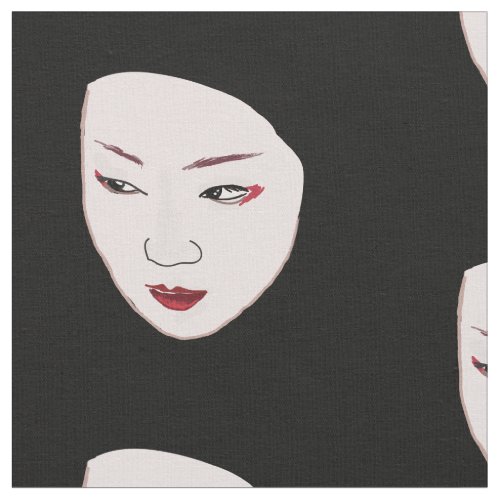 Geisha mask fabric