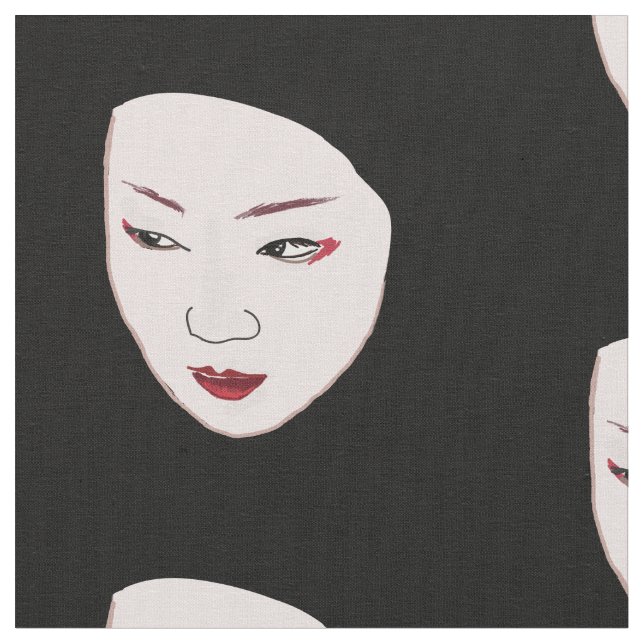 Geisha mask fabric (Close Up)
