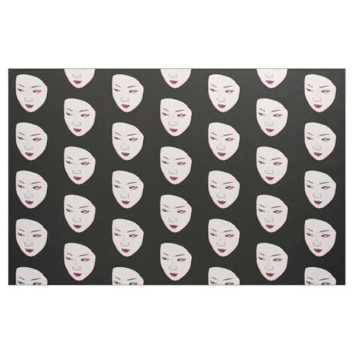 Geisha mask fabric