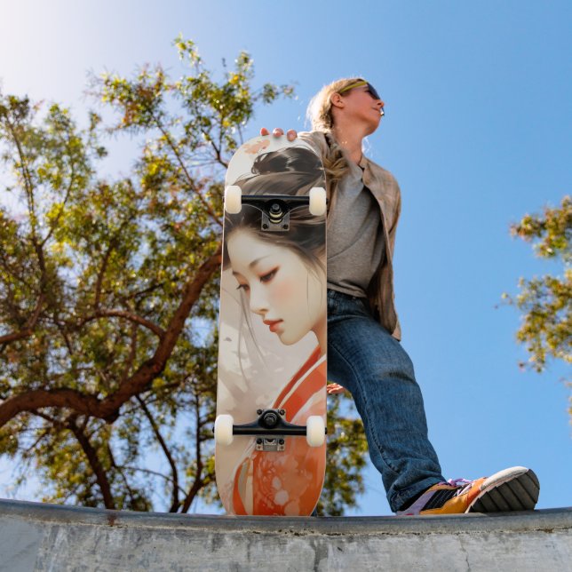 Geisha Orange Ink Skateboard (Outdoor 1)