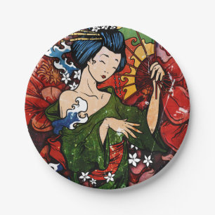 Geisha Paper Plates