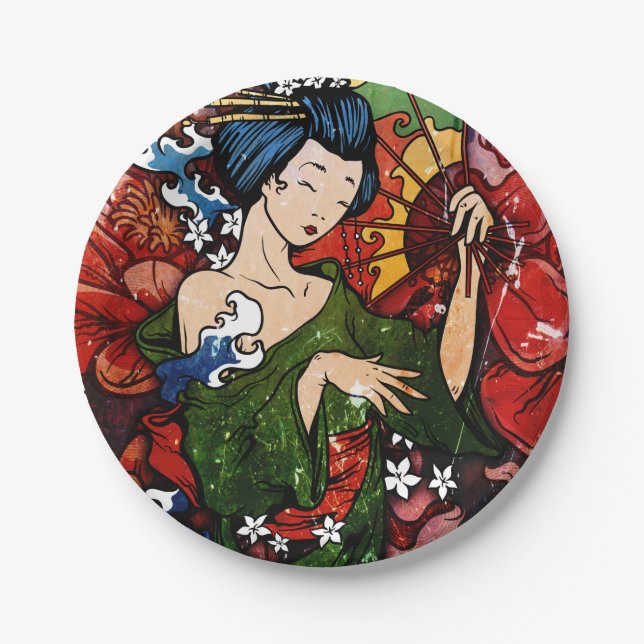 Geisha Paper Plates (Front)