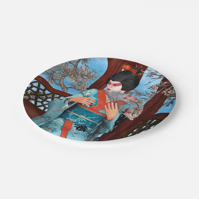 Geisha Paper Plates (Angled)