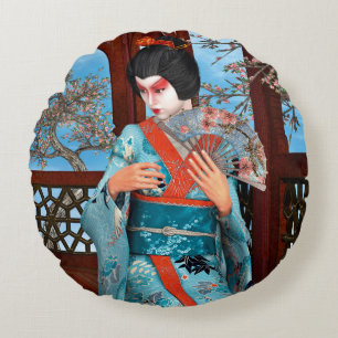Geisha Round Pillow