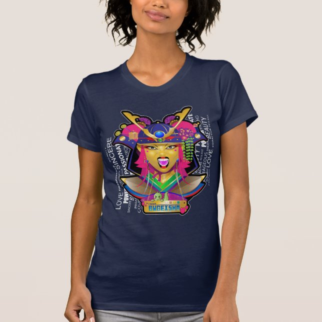 Geisha Samurai War Scream T-Shirt (Front)