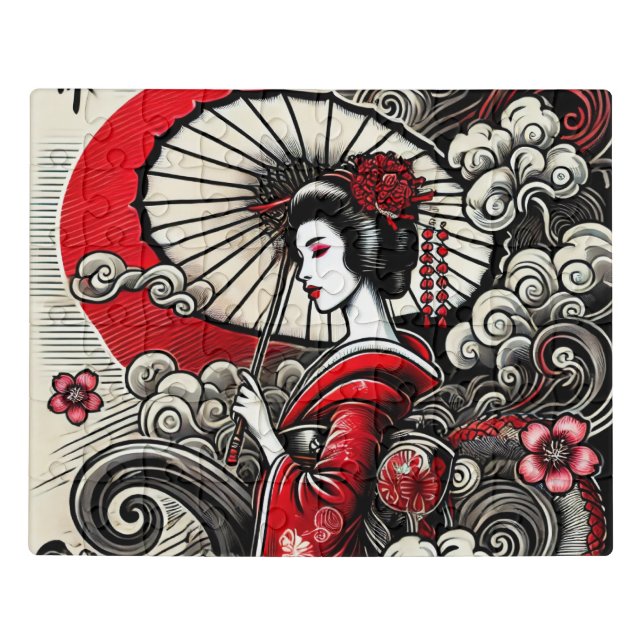 Geisha-Themed Jigsaw Puzzle (Puzzle Horizontal)