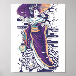 Geisha tiger shogun’s Geisha 86014 Poster
