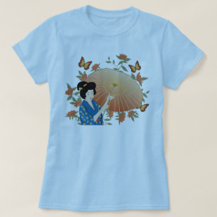 Geisha w Parasol T-Shirt