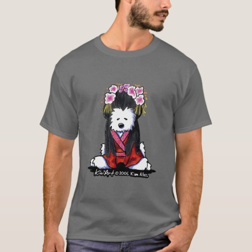 Geisha Westie Dog Japan Relief T_Shirt