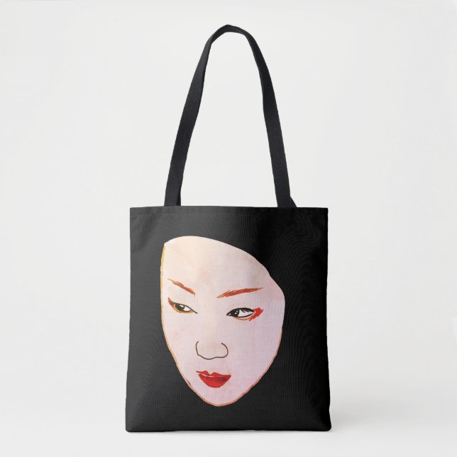 Geisha  Woman Face Tote Bag (Front)
